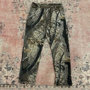 Wrangler Rugged Wear Camo Jeans 36x32 Realtree Style Hunting Pants Mens USA